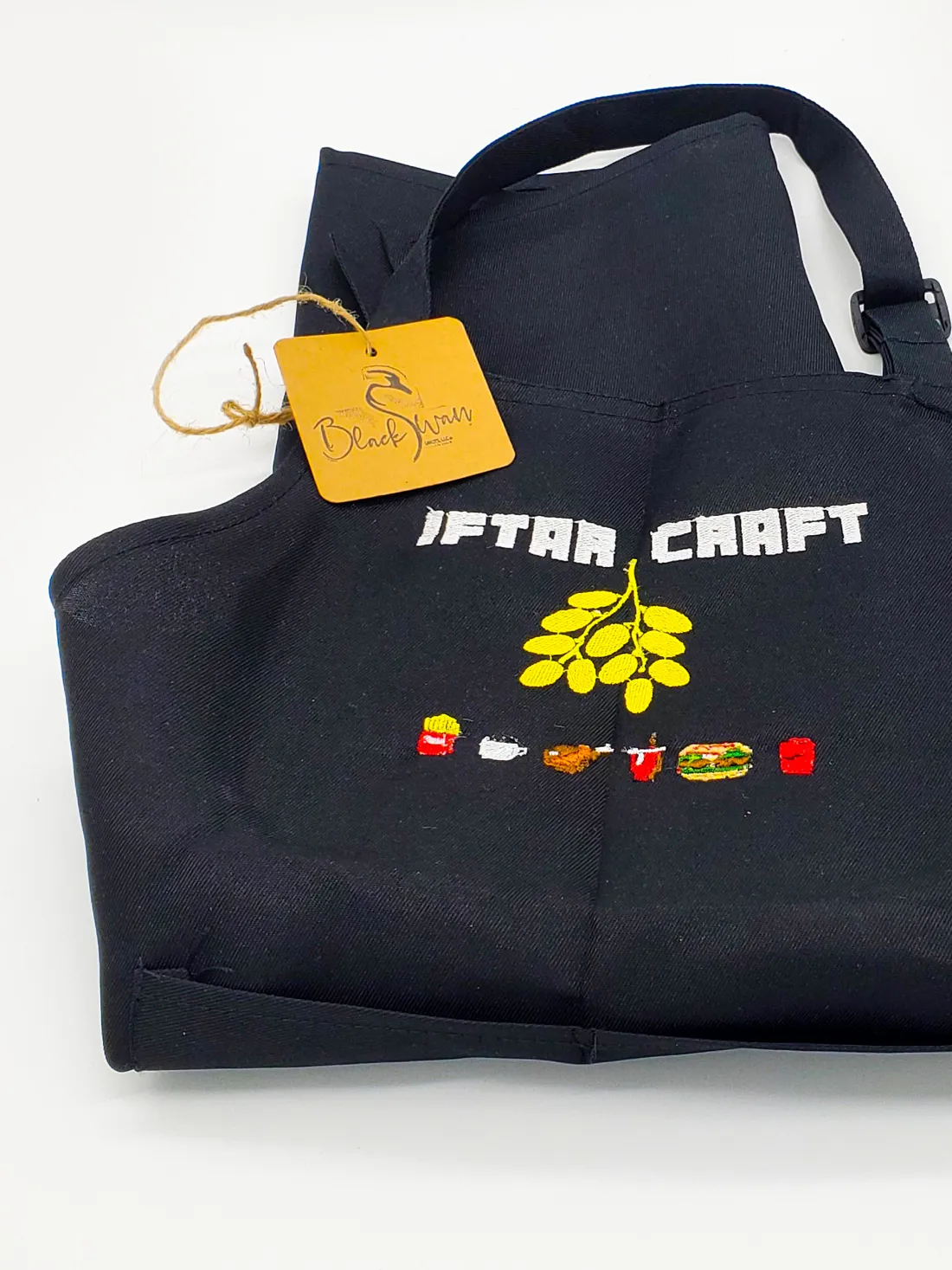 Iftar Craft Apron: embroidered apron by BlackSwan